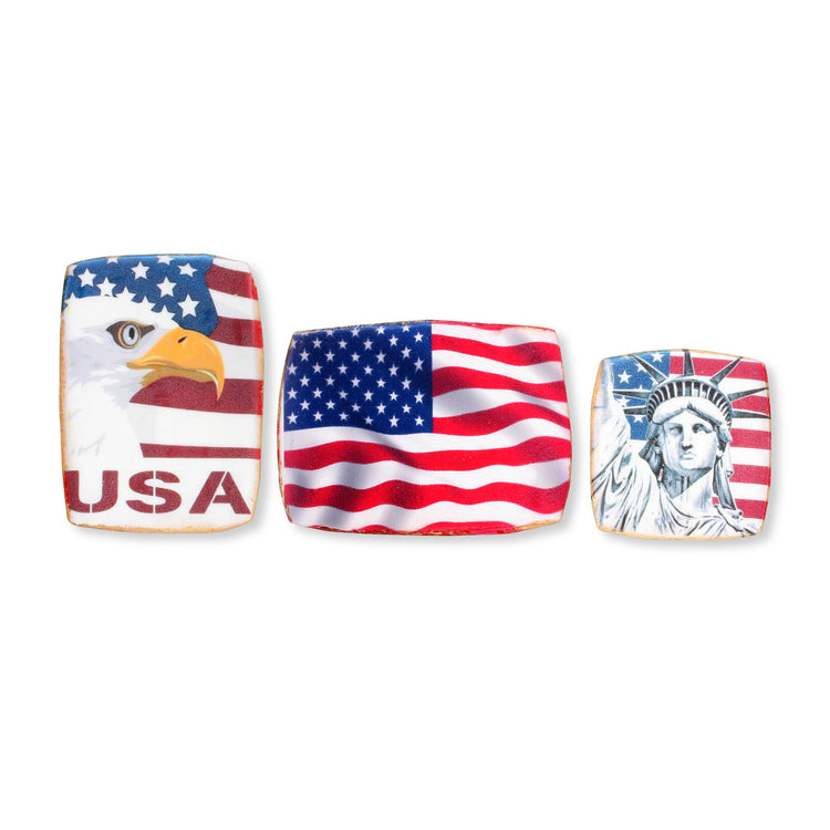 Patriotic Artisan Hand Iced Cookies