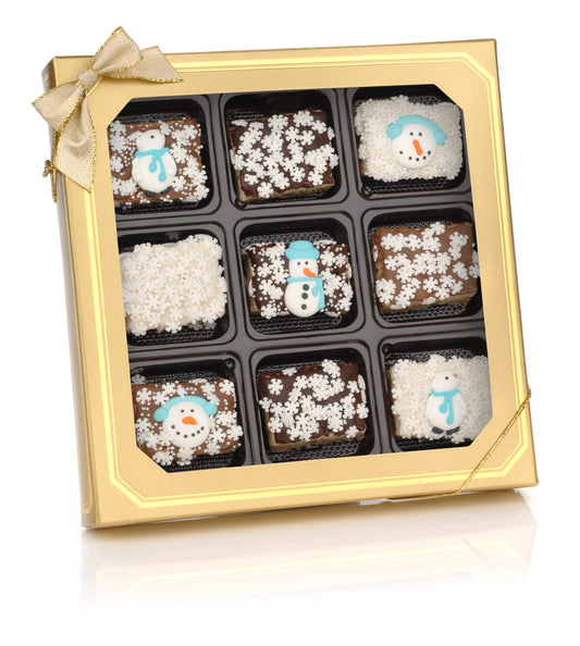 Winter Chocolate Dipped Mini Crizpy- Window Gift Box of 9