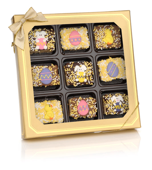 Easter Chocolate Dipped Mini Crizpy- Window Gift Box of 9