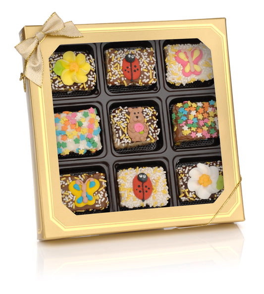 Spring Chocolate Dipped Mini Crizpy - Window Gift Box of 9