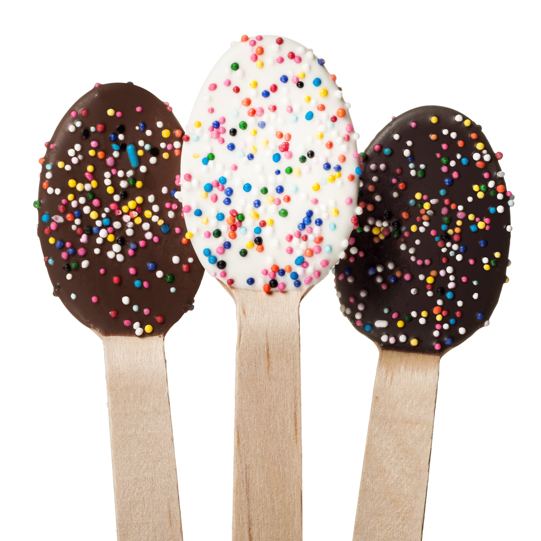 Set of 6 Multi Pariel Stir Chocolate Spoons