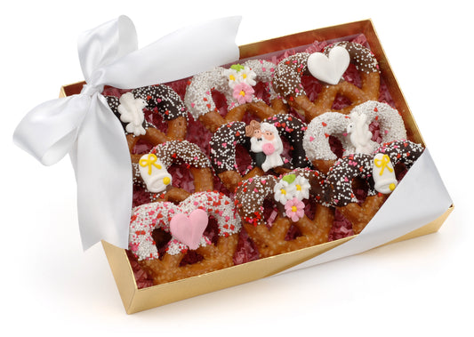 Valentine Chocolate Pretzel Twists, Box of 9