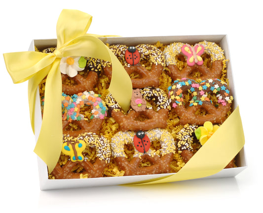 Spring Chocolate Pretzel Twists, Box of 9