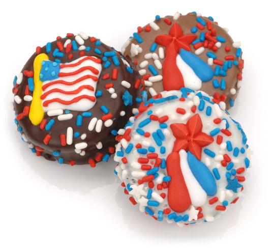 Patriotic Decorated Sandwich Cookie- Single