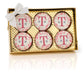 Corporate Logo Hand Dipped & Decorated Sandwich Cookie-Gold Windiow Box of 6