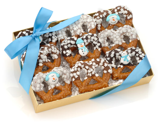 Winter Chocolate Pretzel Twists, Box of 9
