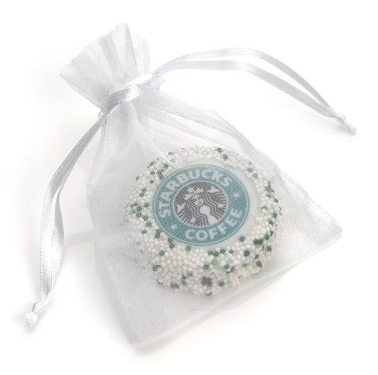 Logo Hand Dipped & Decorated Sandwich Cookie- Organza Bag