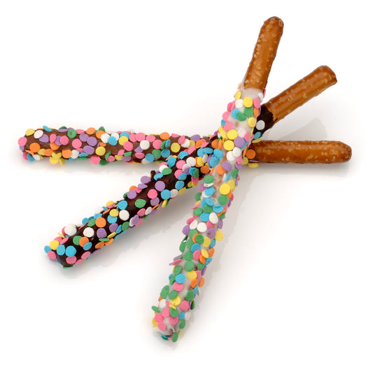 Confetti Pretzel Wands- Individually Wrapped
