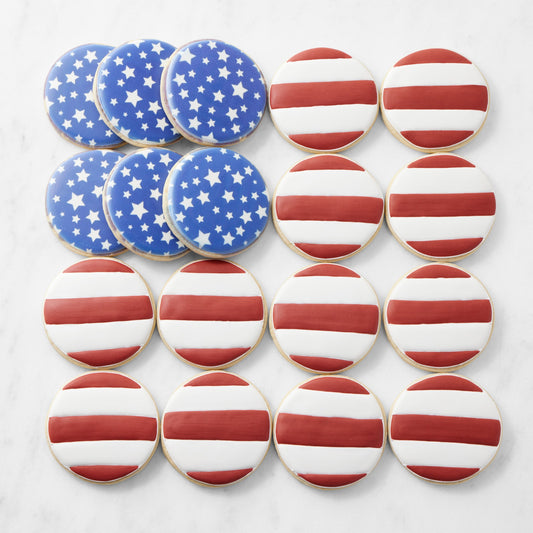 Fourth of July Iced Cookies- Set of 18