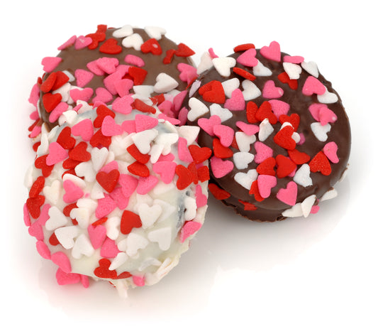 Heart Sprinkle Valentine Decorated Sandwich Cookie- Single
