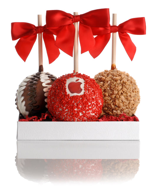Logo Caramel Chocolate Apples- Gift Set of 3