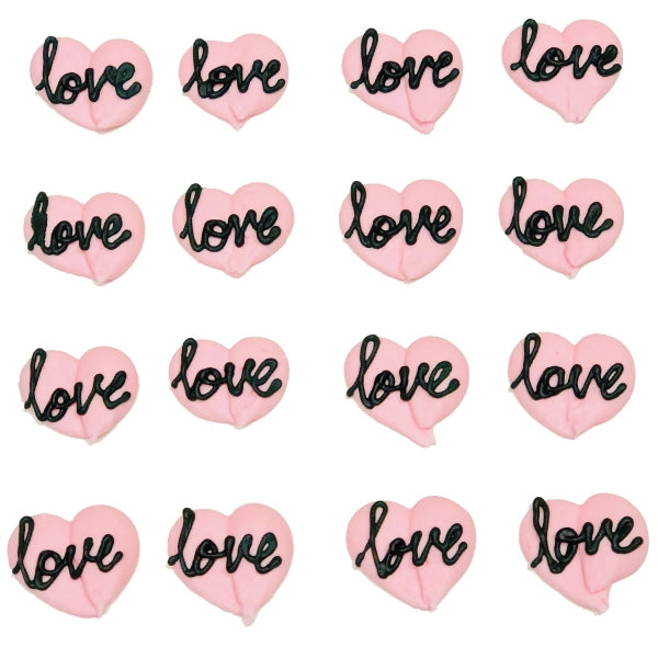 Large "Love" Icing Hearts  - 96/CS