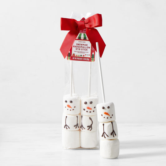 Williams Sonoma Snowman Marshmallow Stir Stick Set/4
