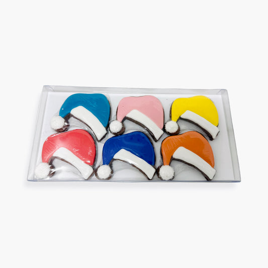 DCB COCOA SANTA HAT COOKIES- PACK OF 6