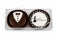 Bride & Groom Hand Dipped & Decorated Sandwich Cookie-Clear Box of 2