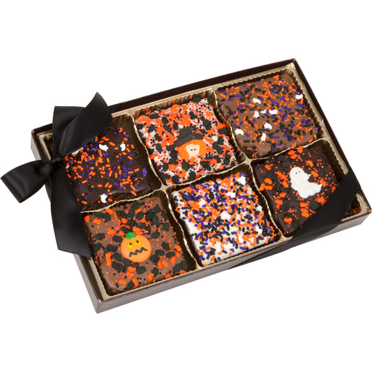 Halloween Triple Chocolate Extra Large Brownies- Gift Box of 6