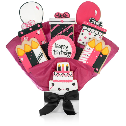 Happy Birthday Girl Cookie Bouquet