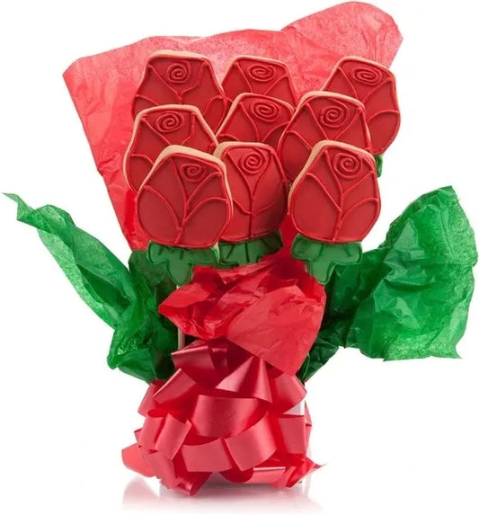 Red Roses Cookie Bouquet