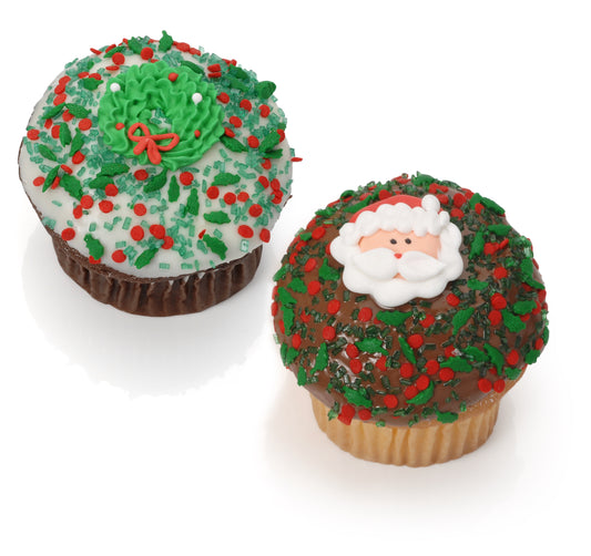 Christmas Belgian Chocolate Gourmet Cupcakes- 6 Pack