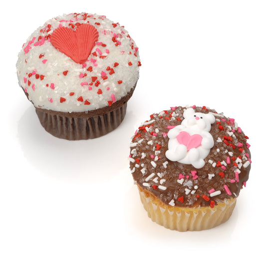 Romantic Belgian Chocolate Gourmet Cupcakes- 6 Pack