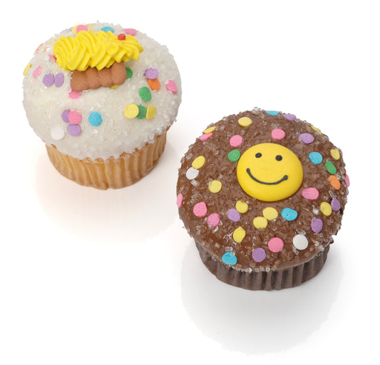 Birthday Belgian Chocolate Gourmet Cupcakes- 6 Pack