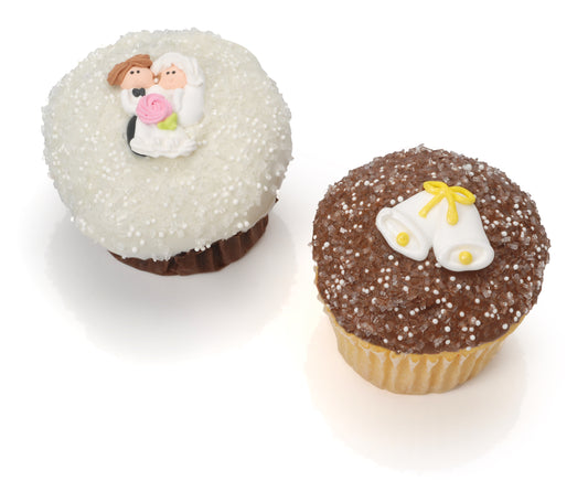 Wedding Belgian Chocolate Gourmet Cupcakes- 6 Pack