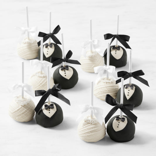 Bride & Groom Cake Pops, Set of 6