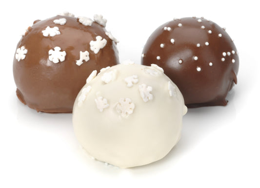 Winter Snowflakes Belgian Truffle Cake Bons