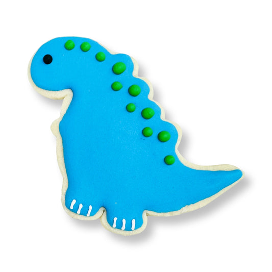 Blue Dinosaur Sugar Cookie-  Single