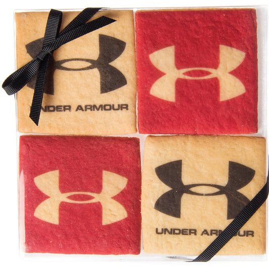 UnIced "Naked" Direct Print Box of 4 Sugar Cookies- 3 inch Squares