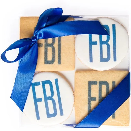 Box of 4 Sugar Cookies Direct Print- 2 Iced+2 Uniced