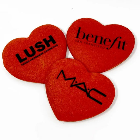 Heart Colored Dough Sugar Cookie- Naked Single