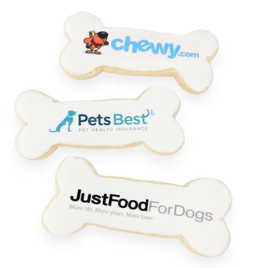 5.5" Printed Iced Sugar Bone Cookie-  Single