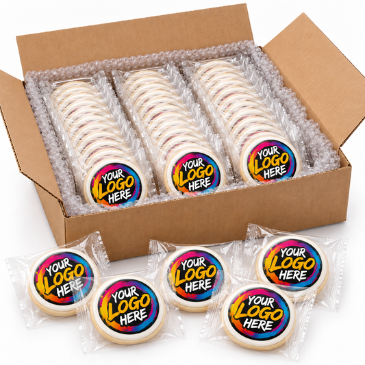 Edible Print 3 inch Round Cookies- Bulk Case of 60