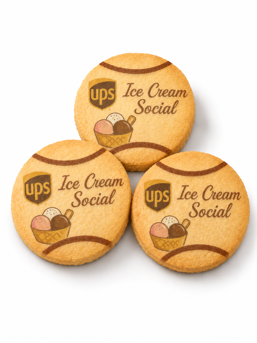 Mini Branded Butter Sugar Cookie- 1.75 Inch Round- Set of 60