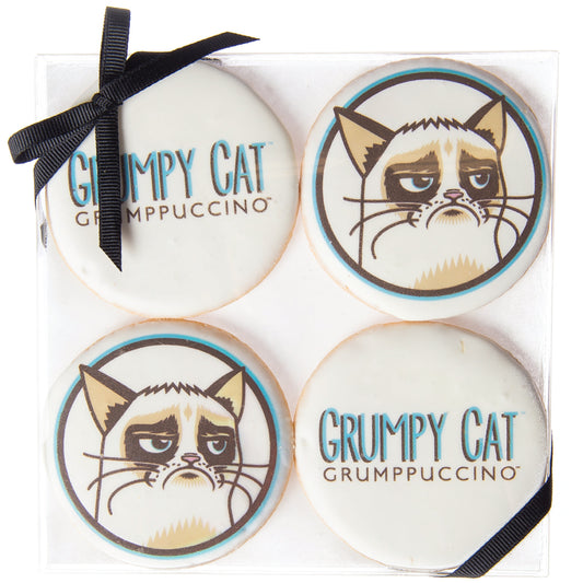 Direct Print Round Iced Sugar Cookies- Gift box of 4