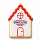 CUSTOM PRINTED HOUSE SHAPED COOKIE- INDIVIDUALLY WRAPPED