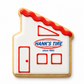 CUSTOM PRINTED HOUSE SHAPED COOKIE- INDIVIDUALLY WRAPPED