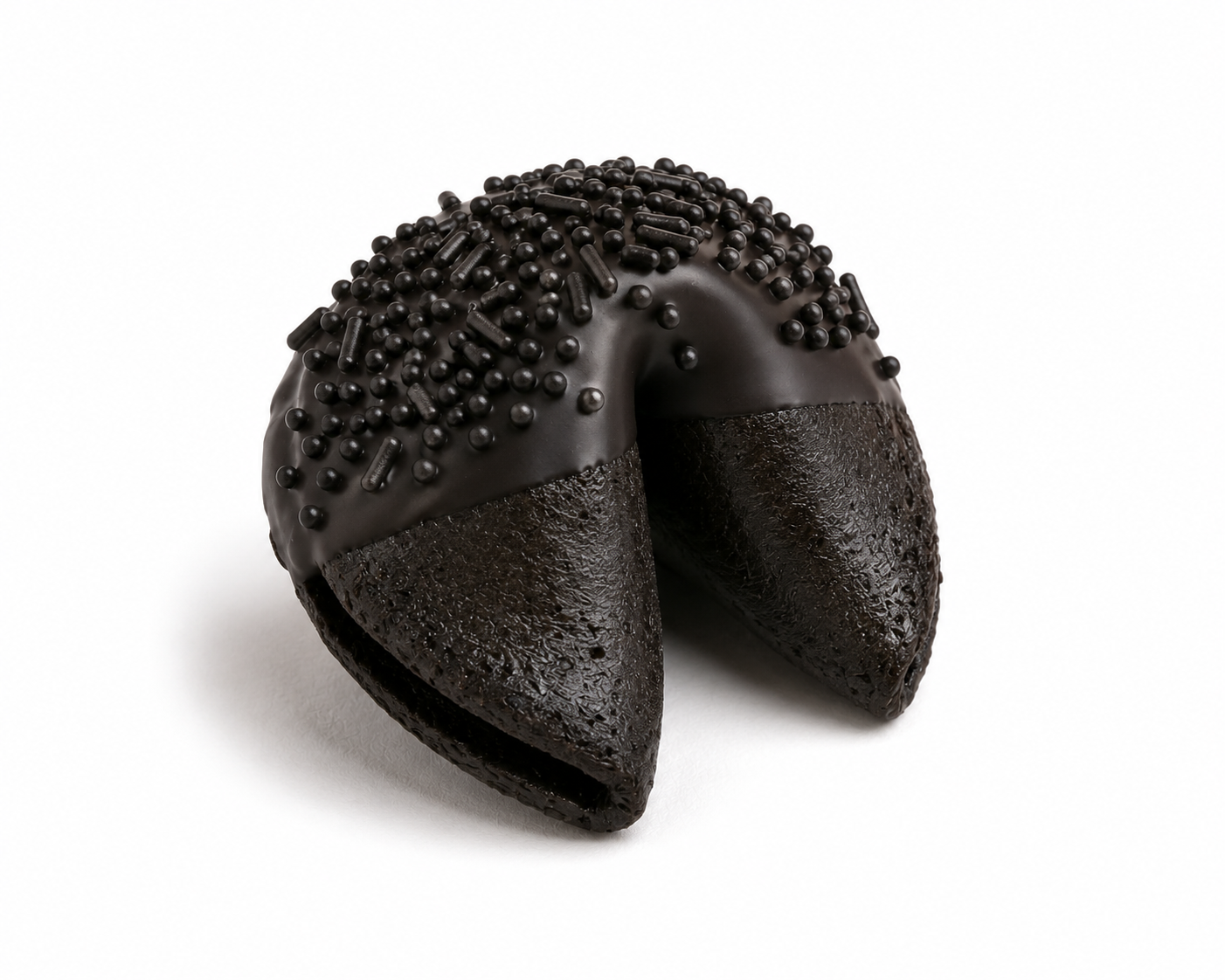 Midnight Fortune™ Black & Red Chocolate-Dipped Fortune Cookies