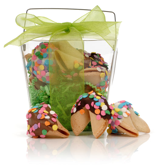 Take Out Pail of Confetti Classic Size Fortune Cookies