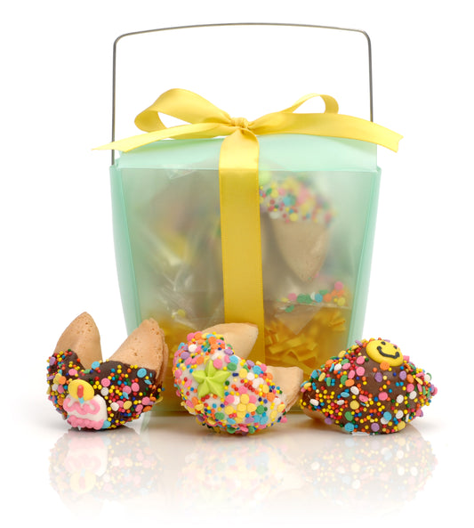 Take Out Pail of Happy Birthday Classic Size Fortune Cookies