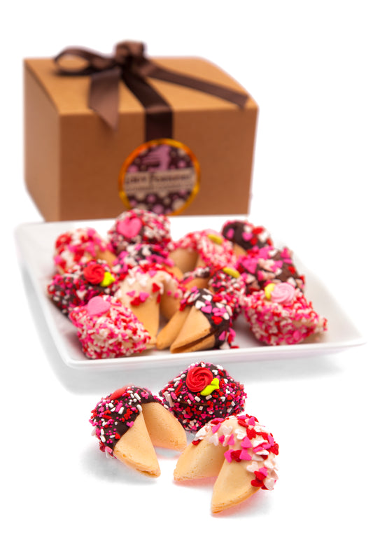 Love and Romance Fortune Cookie Gift Box - 12 Piece