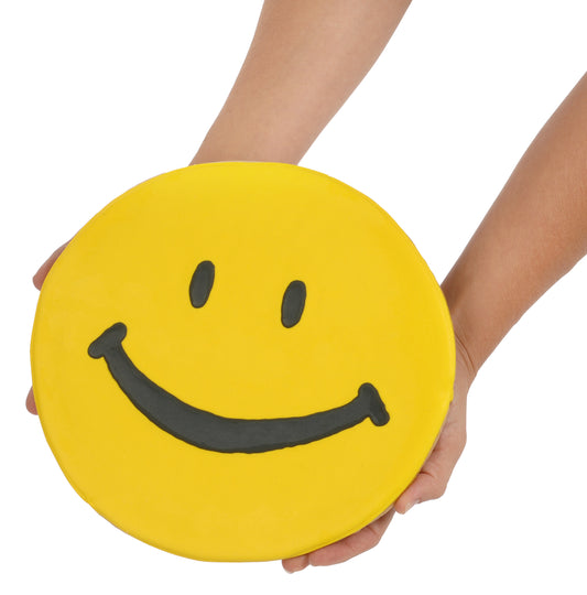 Giant Happy Face Sugar Shortbread Cookie- 9 Inch
