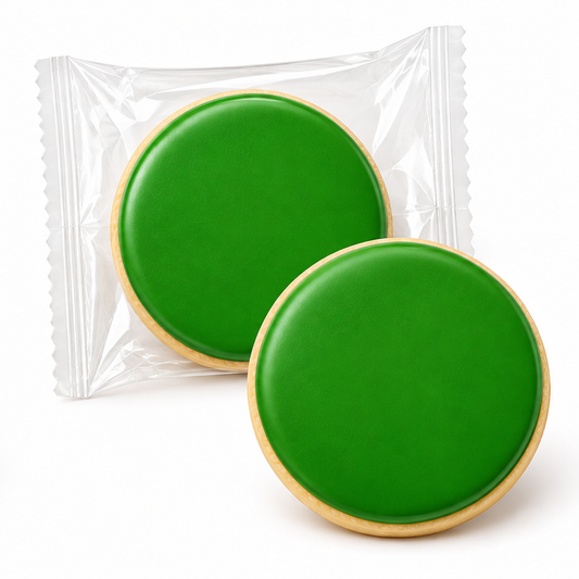 Festive Holiday Dot Cookies -2.5 Inch [GREEN DOTS]
