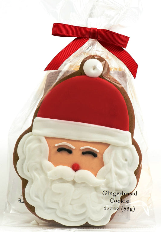 Gingerbread Santa Cookie-  Single