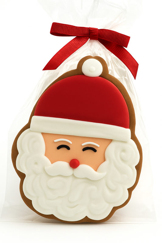 Gingerbread Santa Cookie-  Single