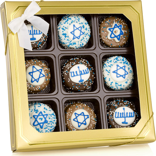 Hanukkah Hand Dipped & Decorated Sandwich Cookie- Gift Box
