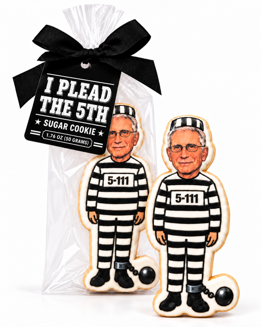 I PLEAD THE FIFTH - 5.5  INCH COOKIE BAGGED WITH RIBBON
