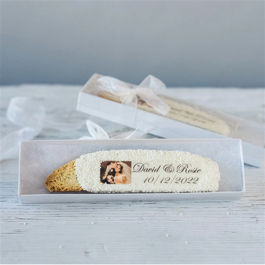 Personalized Photo Biscotti in favor box