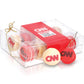 Printed Macaron Clear Acetate Gift Box of 10- with Branded Custom Sleeve Option